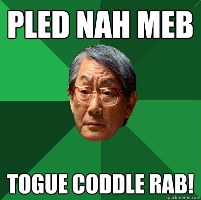 pled nah meb togue coddle rab!  High Expectations Asian Father