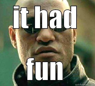 IT HAD FUN Matrix Morpheus