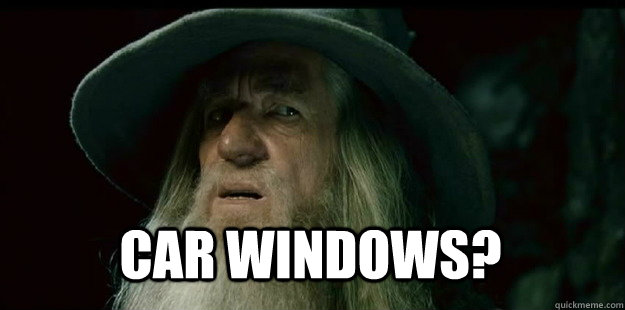  car windows?  I have no memory Gandalf