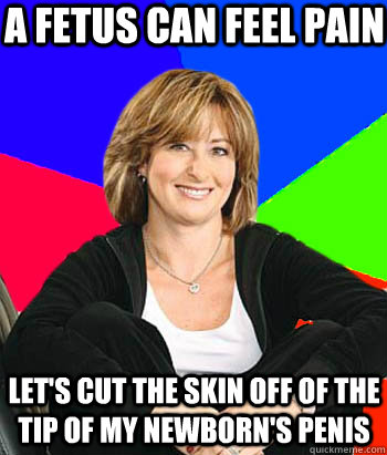 A fetus can feel pain Let's cut the skin off of the tip of my newborn's penis  Sheltering Suburban Mom