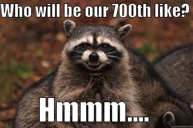 WHO WILL BE OUR 700TH LIKE?  HMMM.... Evil Plotting Raccoon