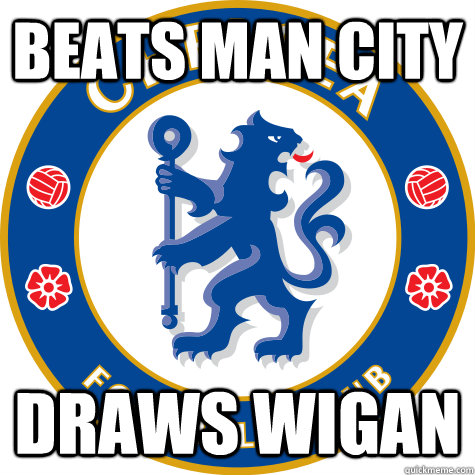 Beats Man City Draws Wigan  