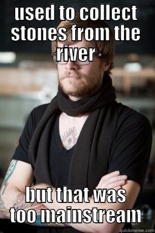 USED TO COLLECT STONES FROM THE RIVER BUT THAT WAS TOO MAINSTREAM Hipster Barista