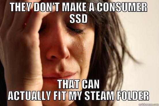 STEAM PROBLEMS - THEY DON'T MAKE A CONSUMER SSD THAT CAN ACTUALLY FIT MY STEAM FOLDER First World Problems