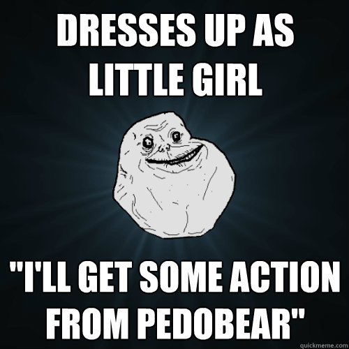 Dresses up as little girl 