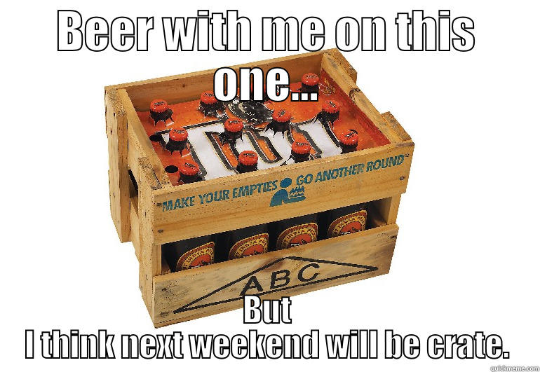 Crate Day - BEER WITH ME ON THIS ONE... BUT I THINK NEXT WEEKEND WILL BE CRATE. Misc