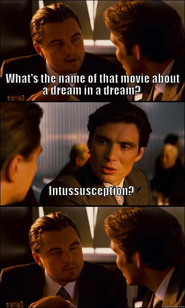                                                                                                                                                                                                                                                                 INTUSSUSCEPTION?                                                                                                                                                                                                                                                Inception