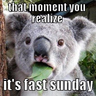 koala on fast sunday - THAT MOMENT YOU REALIZE   IT'S FAST SUNDAY Misc