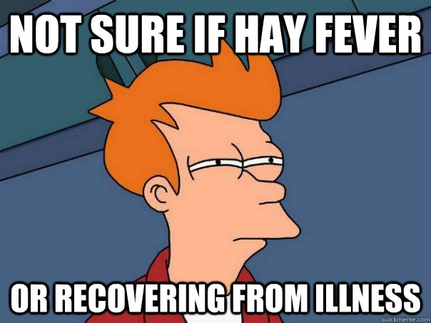 Not sure if hay fever  or recovering from illness - Not sure if hay fever  or recovering from illness  Futurama Fry