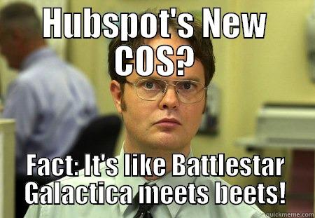 HUBSPOT'S NEW COS? FACT: IT'S LIKE BATTLESTAR GALACTICA MEETS BEETS! Schrute