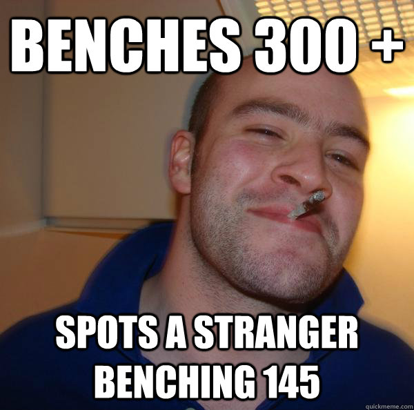 Benches 300 + Spots a stranger benching 145 - Benches 300 + Spots a stranger benching 145  Misc
