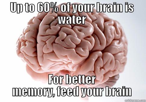 UP TO 60% OF YOUR BRAIN IS WATER FOR BETTER MEMORY, FEED YOUR BRAIN Scumbag Brain