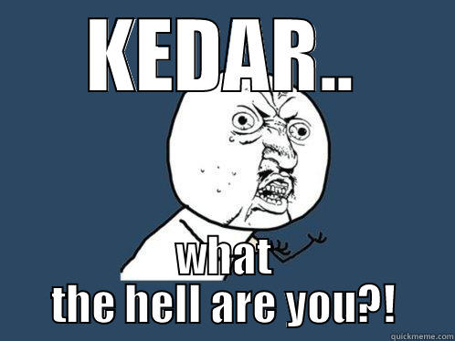 KEDAR.. WHAT THE HELL ARE YOU?! Y U No