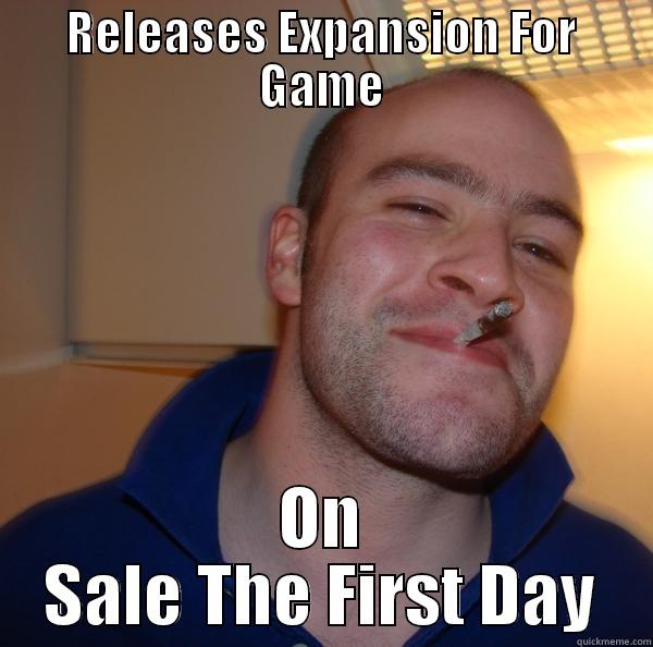 RELEASES EXPANSION FOR GAME ON SALE THE FIRST DAY Good Guy Greg 