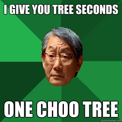 i give you tree seconds  one choo tree  High Expectations Asian Father