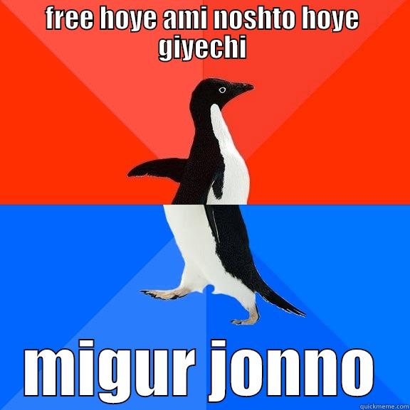 Nova's  - FREE HOYE AMI NOSHTO HOYE GIYECHI MIGUR JONNO Socially Awesome Awkward Penguin