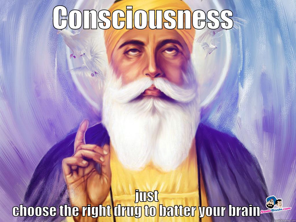 CONSCIOUSNESS  JUST CHOOSE THE RIGHT DRUG TO BATTER YOUR BRAIN         Misc