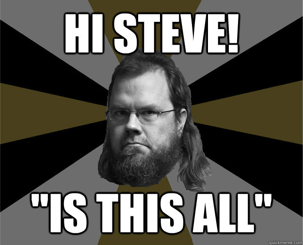 hi steve! 