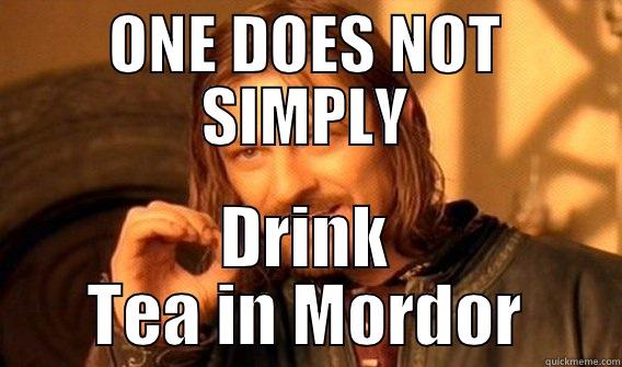 ONE DOES NOT SIMPLY DRINK TEA IN MORDOR One Does Not Simply