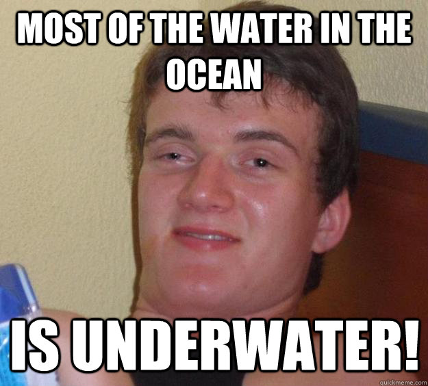 Most of the water in the ocean is underwater! - Most of the water in the ocean is underwater!  Misc