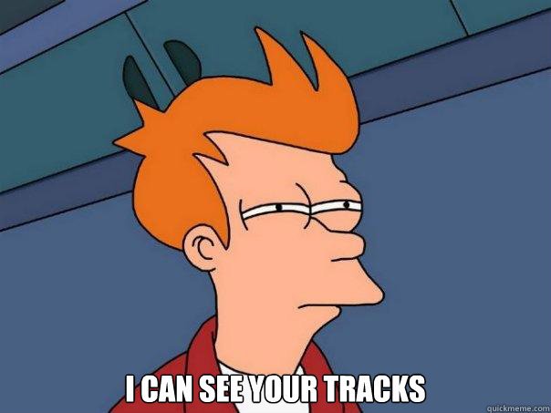  I Can see your tracks  Futurama Fry