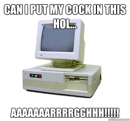 can i put my cock in this hol... aaaaaaarrrrgghhh!!!!!  Your First Computer