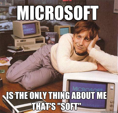 Microsoft is the only thing about me that's 