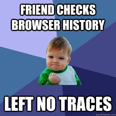 FRIEND CHECKS BROWSER HISTORY LEFT NO TRACES - FRIEND CHECKS BROWSER HISTORY LEFT NO TRACES  Success Kid