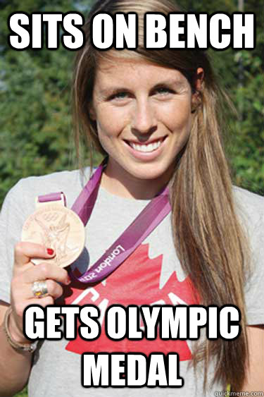 Sits on Bench Gets Olympic Medal - Sits on Bench Gets Olympic Medal  Coattail Effect