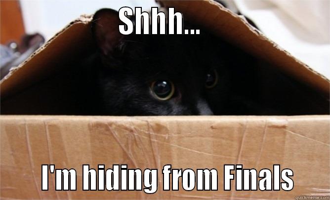 Hiding From Finals -                    SHHH...                          I'M HIDING FROM FINALS    Misc