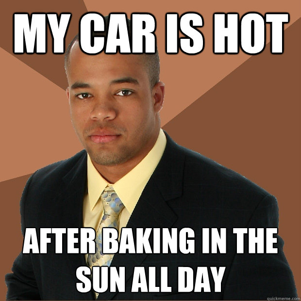 my car is hot after baking in the sun all day  Successful Black Man