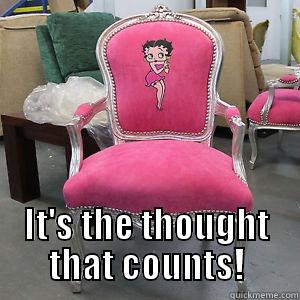 Betty Boop chair -  IT'S THE THOUGHT THAT COUNTS! Misc