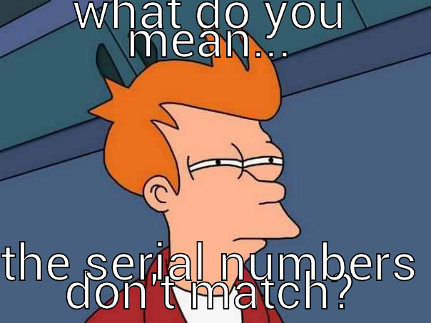 WHAT DO YOU MEAN... THE SERIAL NUMBERS DON'T MATCH? Futurama Fry