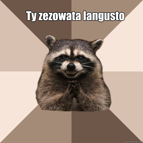 Ty zezowata langusto   Evil Plotting Raccoon