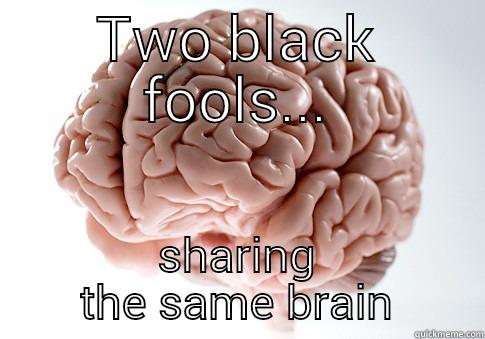 TWO BLACK FOOLS... SHARING THE SAME BRAIN Scumbag Brain