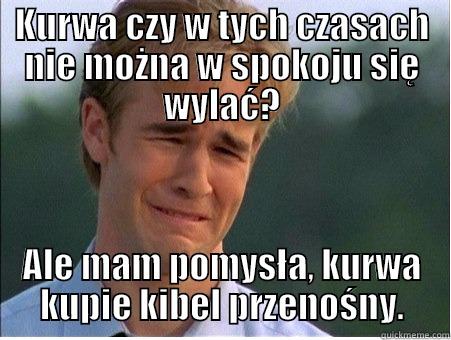 KURWA CZY W TYCH CZASACH NIE MOŻNA W SPOKOJU SIĘ WYLAĆ? ALE MAM POMYSŁA, KURWA KUPIE KIBEL PRZENOŚNY. 1990s Problems