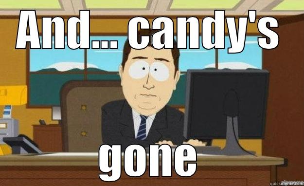 AND... CANDY'S GONE aaaand its gone