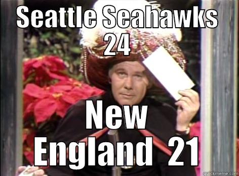 SEATTLE SEAHAWKS 24 NEW ENGLAND  21 Misc