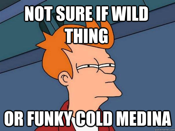 Not sure if Wild THing Or Funky Cold Medina - Not sure if Wild THing Or Funky Cold Medina  Futurama Fry