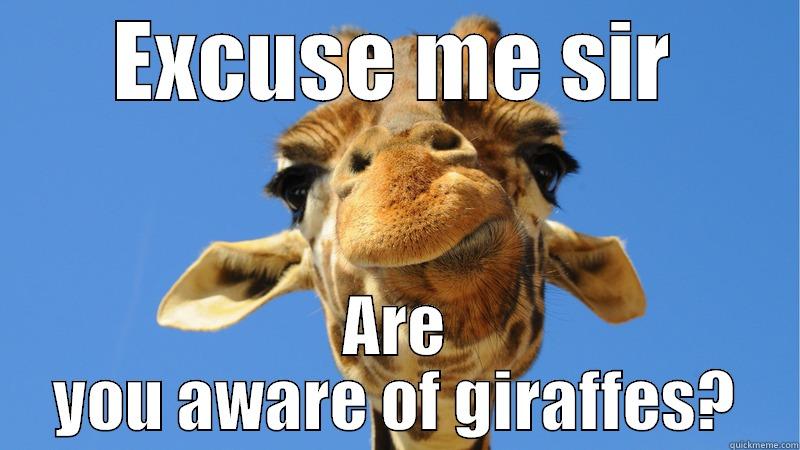 EXCUSE ME SIR ARE YOU AWARE OF GIRAFFES? Misc