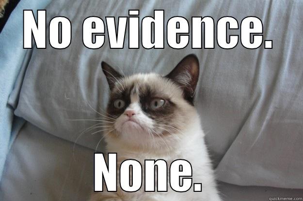 NO EVIDENCE. NONE. Grumpy Cat