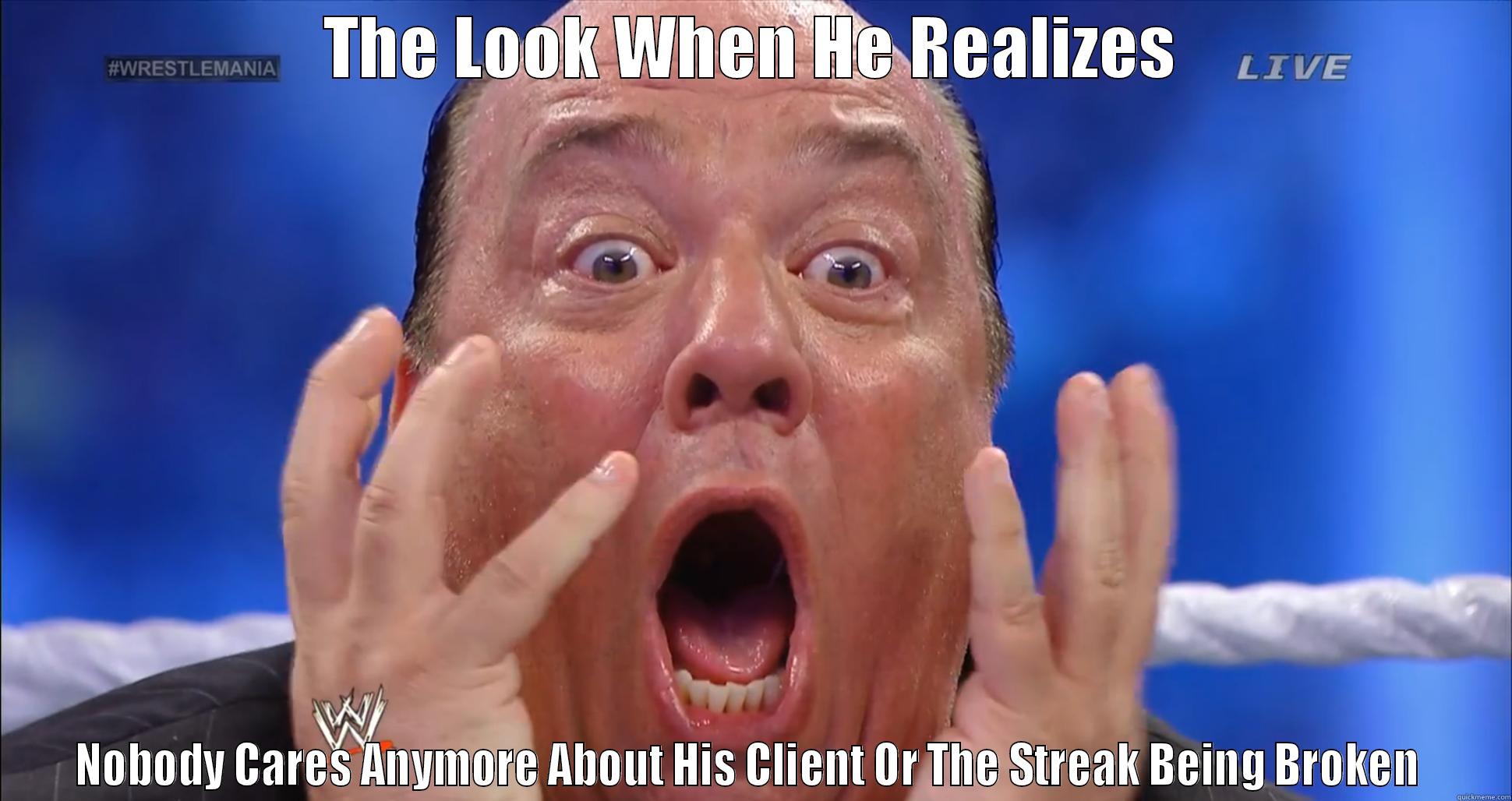 Don't Care - THE LOOK WHEN HE REALIZES NOBODY CARES ANYMORE ABOUT HIS CLIENT OR THE STREAK BEING BROKEN  Misc