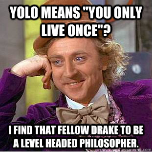 YOLO means 