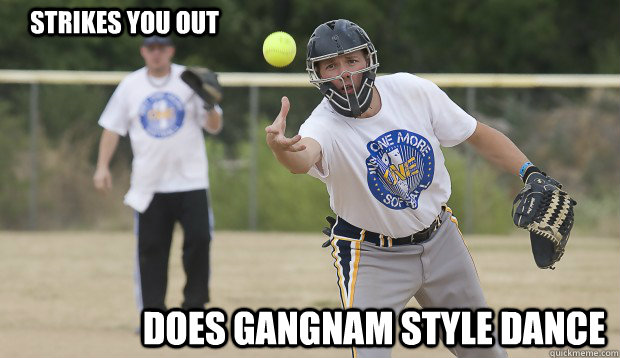 strikes you out does gangnam style dance - strikes you out does gangnam style dance  Slow Pitch Softball Pitcher