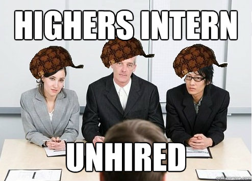 highers intern Unhired  Scumbag Employer