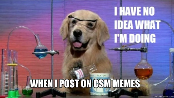  When I post on CSM memes  
