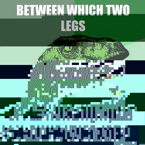 Between which two legs Is the vagina of a 3-legged woman?  Philosoraptor