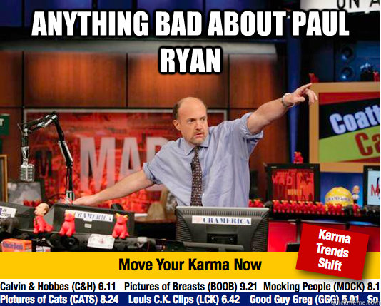 anything bad about paul ryan   Mad Karma with Jim Cramer