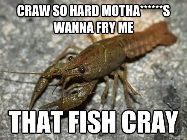 Craw so hard motha******s wanna fry me that fish cray  that fish cray