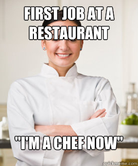 FIRST JOB AT A RESTAURANT 